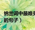 納蘭詞中最唯美的句子朗誦（納蘭詞中最唯美的句子）