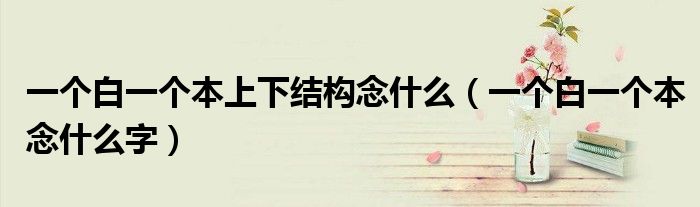 一個(gè)白一個(gè)本上下結(jié)構(gòu)念什么（一個(gè)白一個(gè)本念什么字）
