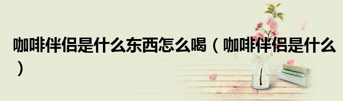 咖啡伴侶是什么東西怎么喝（咖啡伴侶是什么）