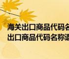 海關(guān)出口商品代碼名稱退稅率調(diào)整對應(yīng)表在哪里查找（海關(guān)出口商品代碼名稱退稅率調(diào)整對應(yīng)表）