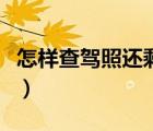 怎樣查駕照還剩幾分（怎么查駕照還剩多少分）