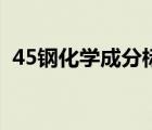 45鋼化學(xué)成分標準（45號鋼化學(xué)成分標準）