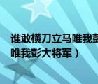 誰敢橫刀立馬唯我彭大將軍是好話還是賴話（誰敢橫刀立馬唯我彭大將軍）