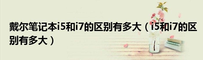 戴爾筆記本i5和i7的區(qū)別有多大（i5和i7的區(qū)別有多大）