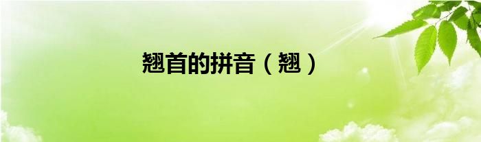 翹首的拼音（翹）
