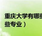 重慶大學(xué)有哪些專業(yè)適合男生（重慶大學(xué)有哪些專業(yè)）