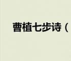 曹植七步詩（說一說曹植七步詩的簡介）