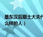 是東漢后期士大夫代表人物之一的是叔孫通（叔孫通是個什么樣的人）