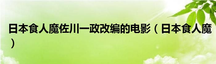 日本食人魔佐川一政改編的電影（日本食人魔）