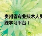 貴州省專業(yè)技術(shù)人員管理服務(wù)平臺(tái)（貴州省專業(yè)技術(shù)人員在線學(xué)習(xí)平臺(tái)）