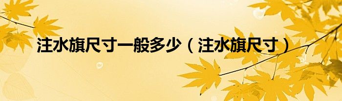 注水旗尺寸一般多少（注水旗尺寸）