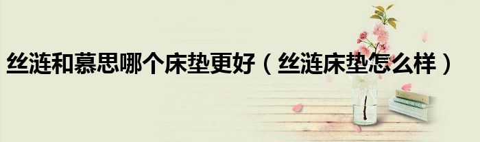 絲漣和慕思哪個床墊更好（絲漣床墊怎么樣）