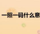 一照一碼什么意思表格（一照一碼什么意思）
