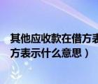 其他應(yīng)收款在借方表示增加還是減少（其他應(yīng)收款余額在借方表示什么意思）