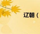 遼朝（說一說遼朝的簡介）