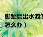 腳趾磨出水泡怎么辦（腳趾上長了很多小水泡怎么辦）