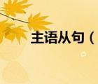 主語從句（說一說主語從句的簡介）