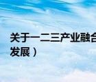 關于一二三產(chǎn)業(yè)融合發(fā)展概念定義（什么是一二三產(chǎn)業(yè)融合發(fā)展）