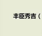 豐臣秀吉（說一說豐臣秀吉的簡介）