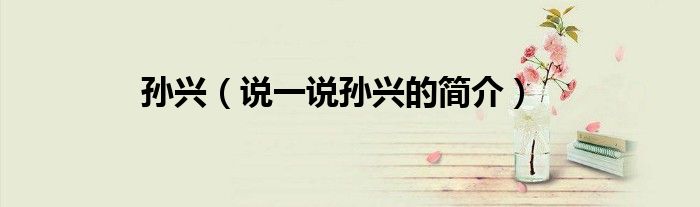 孫興（說一說孫興的簡介）