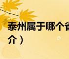 泰州屬于哪個(gè)?。ㄕf一說泰州屬于哪個(gè)省的簡介）
