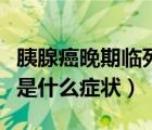 胰腺癌晚期臨死癥狀（胰腺癌晚期臨死前三天是什么癥狀）