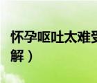 懷孕嘔吐太難受怎么辦（懷孕嘔吐厲害怎么緩解）
