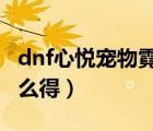 dnf心悅寵物霓裳仙子（DNF霓裳仙子寵物怎么得）