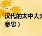 漢代的太中大夫是什么職位（太中大夫是什么意思）