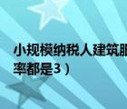 小規(guī)模納稅人建筑服務稅率是多少（小規(guī)模納稅人增值稅稅率都是3）