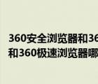 360安全瀏覽器和360極速瀏覽器哪個更好（360安全瀏覽器和360極速瀏覽器哪個好）