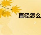 直徑怎么算米數(shù)（直徑怎么算）