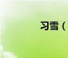 習雪（說一說習雪的簡介）