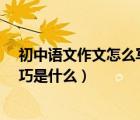 初中語文作文怎么寫?需要注意什么（初中語文作文寫作技巧是什么）