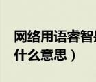 網(wǎng)絡(luò)用語睿智是什么意思?（網(wǎng)絡(luò)用語睿智是什么意思）