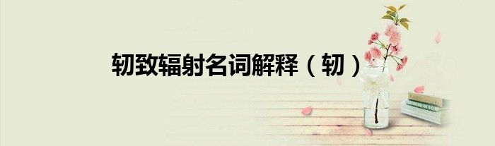 軔致輻射名詞解釋（軔）