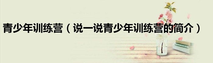 青少年訓練營（說一說青少年訓練營的簡介）