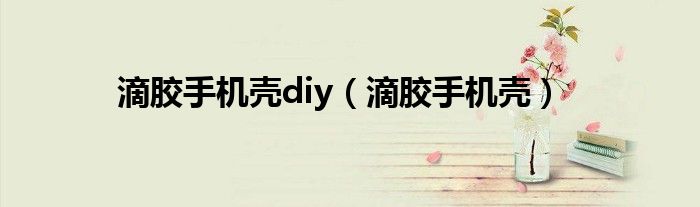 滴膠手機(jī)殼diy（滴膠手機(jī)殼）