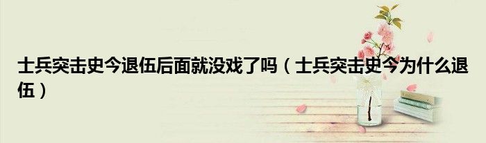 士兵突擊史今退伍后面就沒(méi)戲了嗎（士兵突擊史今為什么退伍）