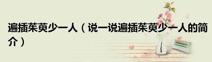遍插茱萸少一人（說(shuō)一說(shuō)遍插茱萸少一人的簡(jiǎn)介）