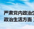 嚴(yán)肅黨內(nèi)政治生活方面存在問(wèn)題（在嚴(yán)肅黨內(nèi)政治生活方面）