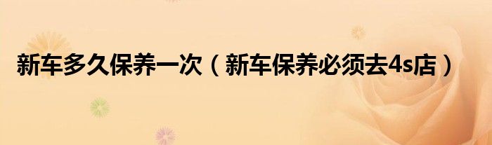 新車多久保養(yǎng)一次（新車保養(yǎng)必須去4s店）