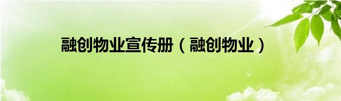 融創(chuàng)物業(yè)宣傳冊（融創(chuàng)物業(yè)）