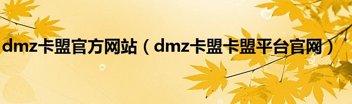 dmz卡盟官方網站（dmz卡盟卡盟平臺官網）