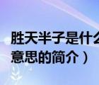 勝天半子是什么意思（說一說勝天半子是什么意思的簡介）