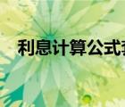 利息計(jì)算公式套用（利息計(jì)算公式excel）