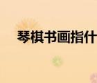 琴棋書畫指什么（琴棋書畫的琴指什么）