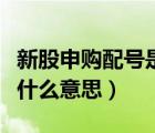 新股申購(gòu)配號(hào)是什么意思呀（新股申購(gòu)配號(hào)是什么意思）