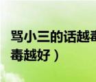 罵小三的話越毒越好不帶臟字（罵小三的話越毒越好）