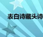 表白詩藏頭詩我喜歡你（表白詩藏頭詩）